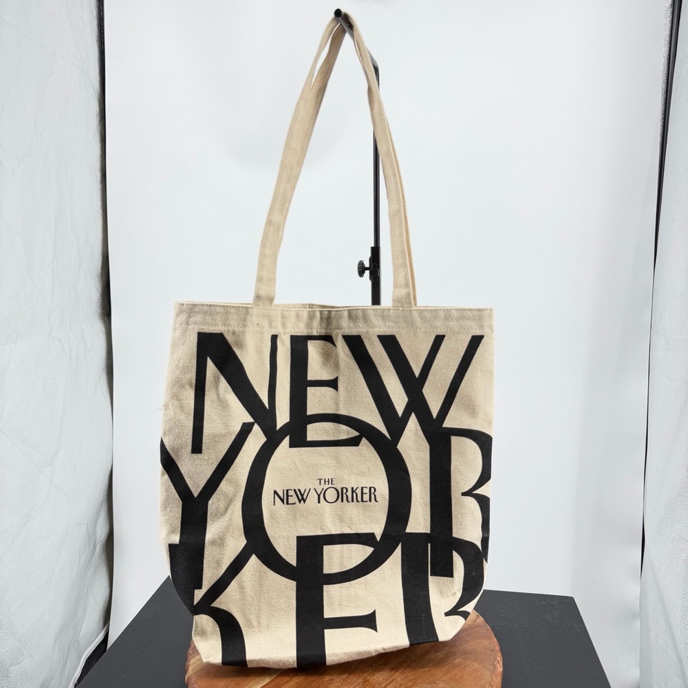 NEW The New Yorker Classic Canvas Tote Bag 15" x 15" x 5" Casual Travel